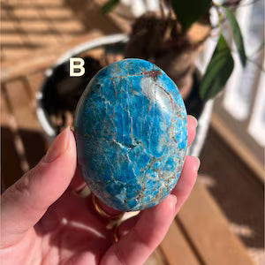 Blue Apatite Palm Stones
