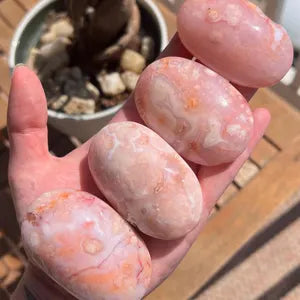 Flower Agate palmstones